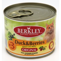 Консервы Беркли для кошек (Berkley 200 г с уткой)  
