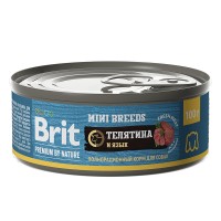 Brit Premium by Nature консервы с телятиной и языком для собак