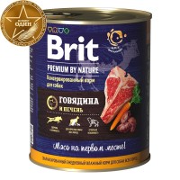 Brit Dog Meat & Liver - консервы для собак с говядиной и печенью 850 г