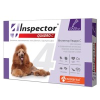 Inspector Quadro C - капли на холку для собак 10-25 кг (Инспектор 1 пипетка)