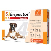Inspector Quadro C - капли для собак 25-40 кг (Инспектор 1 пипетка)
