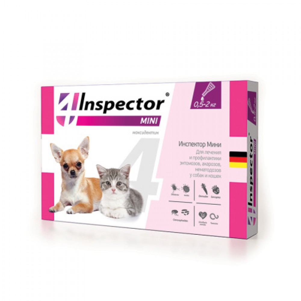 Инспектор Mini - капли на холку для собак и кошек 0,5-2 кг (inspector mini) Инспектор Mini - капли на холку для собак и кошек 0,5-2 кг (inspector mini)