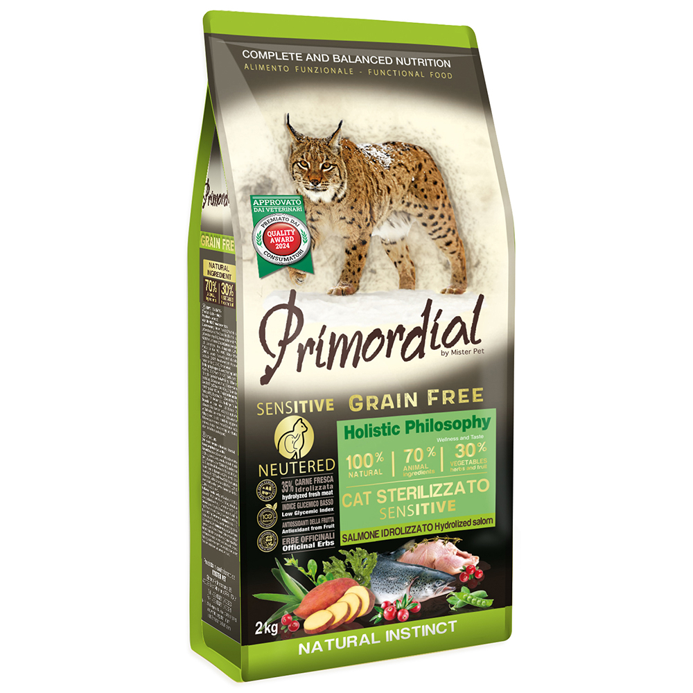 Primordial Cat Neutered Sensitive Salmon - корм для стерилизованных кошек (лосось) Primordial Cat Neutered Sensitive Salmon - корм для стерилизованных кошек (лосось)