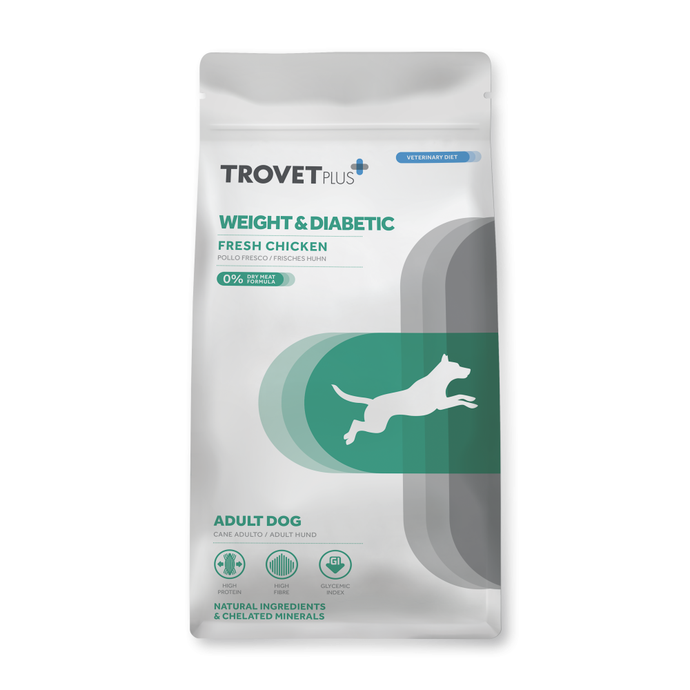 Trovet Plus Dog Weight & Diabetic Chicken - сухой корм для собак (диабет/избыточный вес) Trovet Plus Dog Weight & Diabetic Chicken - сухой корм для собак (диабет/избыточный вес)