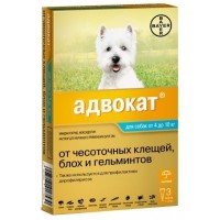 Адвокат - капли на холку для собак 4-10 кг Bayer