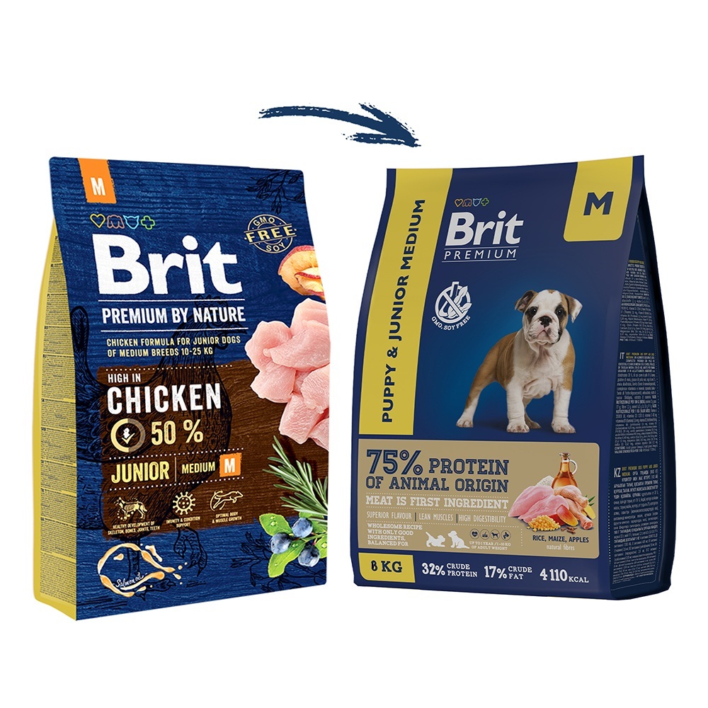 Brit Premium Dog Puppy & Junior Medium - корм для щенков средних пород Brit Premium Dog Puppy & Junior Medium - корм для щенков средних пород