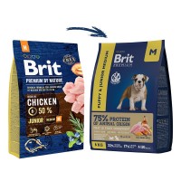 Brit Premium Dog Puppy & Junior Medium - корм для щенков средних пород 