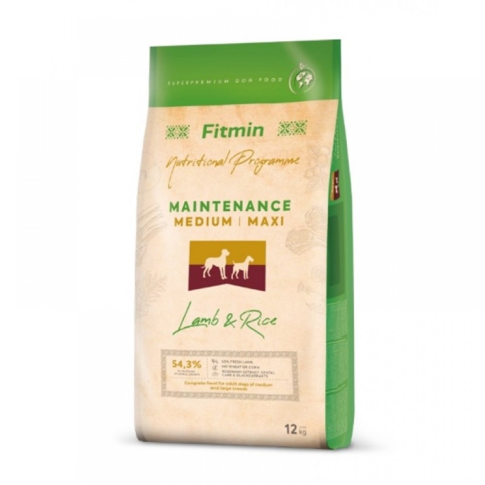 Fitmin Dog maxi Lamb & Rice - сухой беззерновой корм для собак крупных пород (ягненок) Fitmin Dog maxi Lamb & Rice - сухой беззерновой корм для собак крупных пород (ягненок)