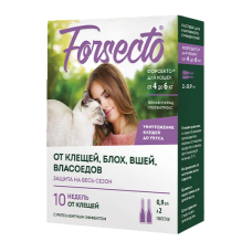 Форсекто - капли от клещей и блох для кошек 4 - 6 кг Форсекто - капли от клещей и блох для кошек 4 - 6 кг