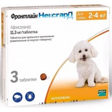 Фронтлайн НексгарД S (2-4 кг) для собак от клещей и блох (Merial-Boehringer) Фронтлайн НексгарД S (2-4 кг) для собак от клещей и блох (Merial-Boehringer)