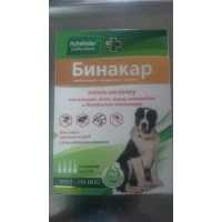 Бинакар капли от клещей / блох и насекомых для крупных собак