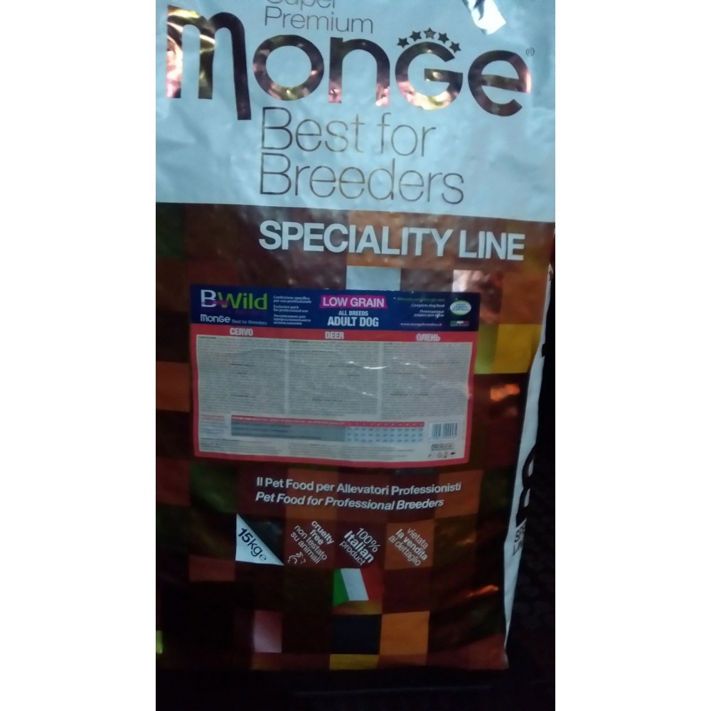 Monge Dog BWild Deer (Cervo) - сухой корм для собак с олениной Monge Dog BWild Deer (Cervo) - сухой корм для собак с олениной
