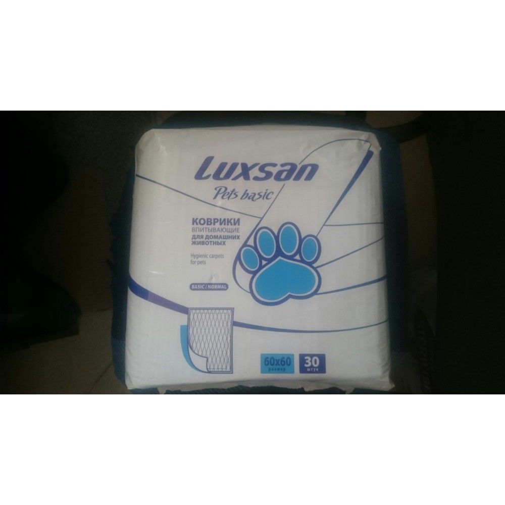 Luxsan – коврики впитывающие для животных 60*60 / 30 шт Luxsan – коврики впитывающие для животных 60*60 / 30 шт