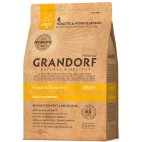 Grandorf Dog Probiotic 4 Meat & Brown Rice Mini - корм для маленьких собак