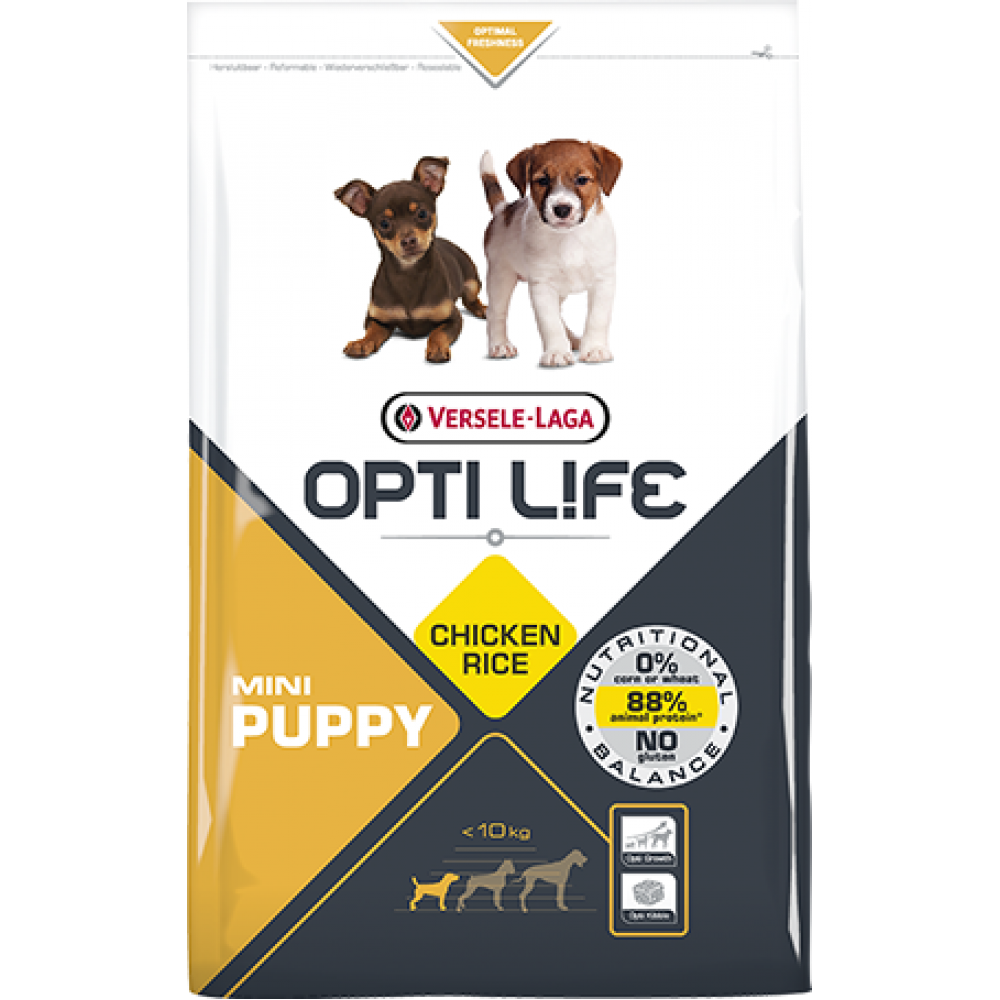 Opti Life Puppy Mini Chicken корм для щенков мини пород Opti Life Puppy Mini Chicken корм для щенков мини пород