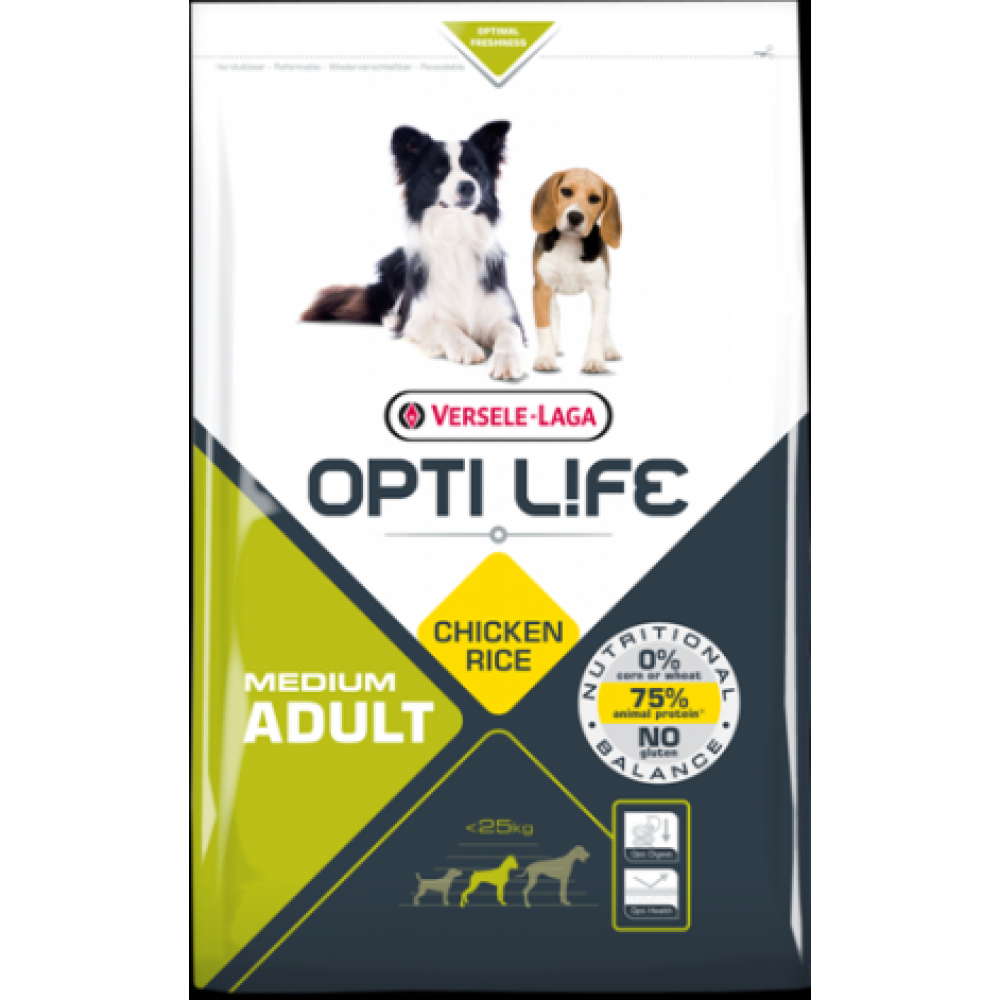 Opti Life Medium Chicken корм для собак Opti Life Medium Chicken корм для собак
