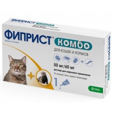 Фиприст Комбо для котов и хорьков раствор 0,5 мл (KRKA) Фиприст Комбо для котов и хорьков раствор 0,5 мл (KRKA)