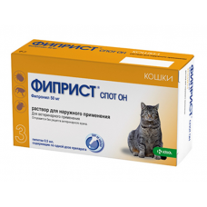 Фиприст Спот-он капли для котов и кошек 0,5 мл (KRKA) Фиприст Спот-он капли для котов и кошек 0,5 мл (KRKA)
