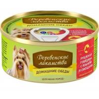 Дер. лакомства для мини пород рубленая говядина с языком и овощами