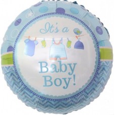 Шар фольгированный It, s a Boy, круг 46см