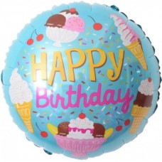 Шар фольгированный С Днем Рождения (46см)