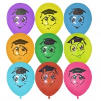 Шары - Выпускник улыбка для запуска в небо с гелием, 30см