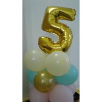 Композиции из шаров  латексных и фольгированных с гелием