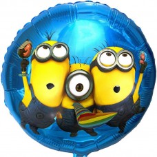 Шар фольгированный Миньоны круг 46см