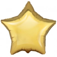 Шар фольгированный с гелием Звезда золотая (52см)