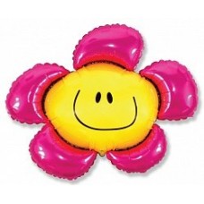 Фигура фольгированная с гелием Цветок-улыбка 104см