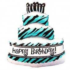 Шар фольгированный с гелием Торт трёхслойный (91см)