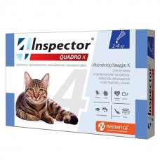 Инспектор Quadro K-капли для кошек 1-4 кг (1 пипетка 0,4 мл)