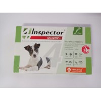 Inspector Quadro C - капли на холку для собак 4-10 кг (Инспектор 1 пипетка)