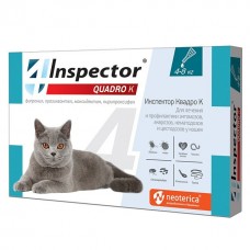 Инспектор Quadro K-капли на холку для кошек 4-8 кг (Inspector 1 пипетка 0,8 мл)