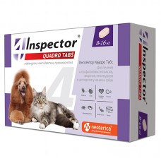 Inspector Quadro Tabs 8-16 кг для собак и кошек по штучно 1 шт (Инспектор от клещей-блох-глистов)
