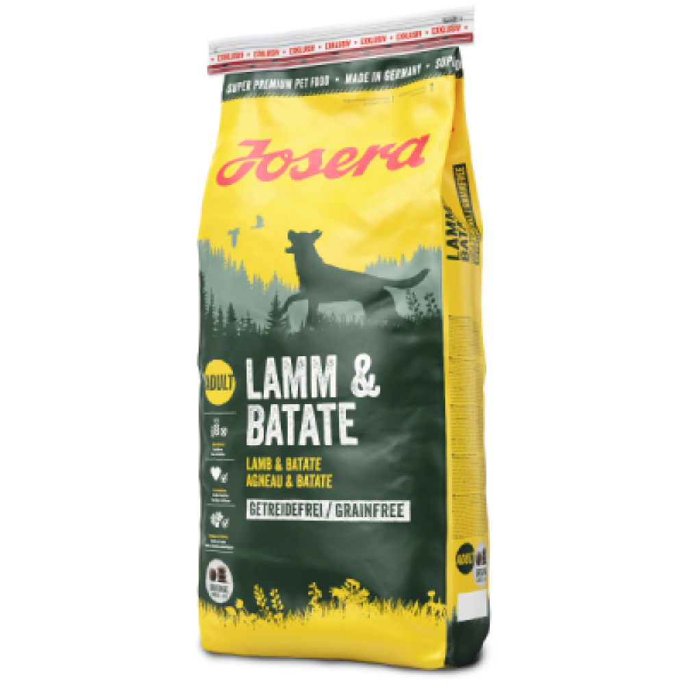 Josera Lamb & Batate гипоаллергенный беззерновой корм для собак с чувствительным пищеварением (ягненок, батат) Josera Lamb & Batate гипоаллергенный беззерновой корм для собак с чувствительным пищеварением (ягненок, батат)