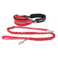Комплект для CANICROSS поясная - сумка+потяг ZooM 130-160 см (арт. RP54893 красн)