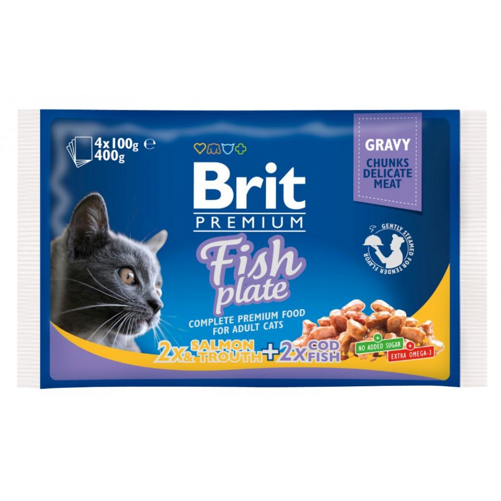 Brit Cat Fish Plate - пресервы для кошек Рыбная тарелка Brit Cat Fish Plate - пресервы для кошек Рыбная тарелка