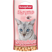 Beaphar Happy Rolls Shrimp - Лакомство со вкусом креветки для котов в виде шариков, 80 табл. (арт. DAI10575)