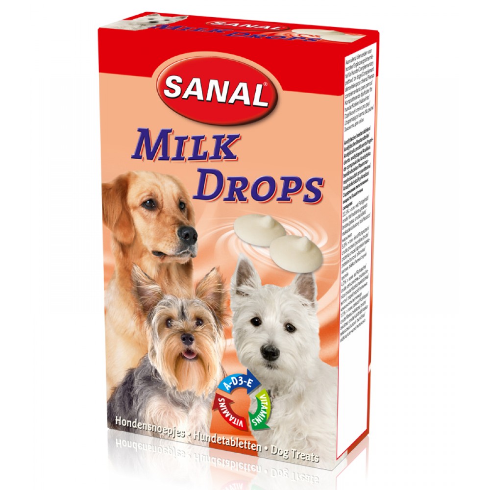 Sanal Milk Drops - лакомство для собак (витаминизированное) 125 г Sanal Milk Drops - лакомство для собак (витаминизированное) 125 г