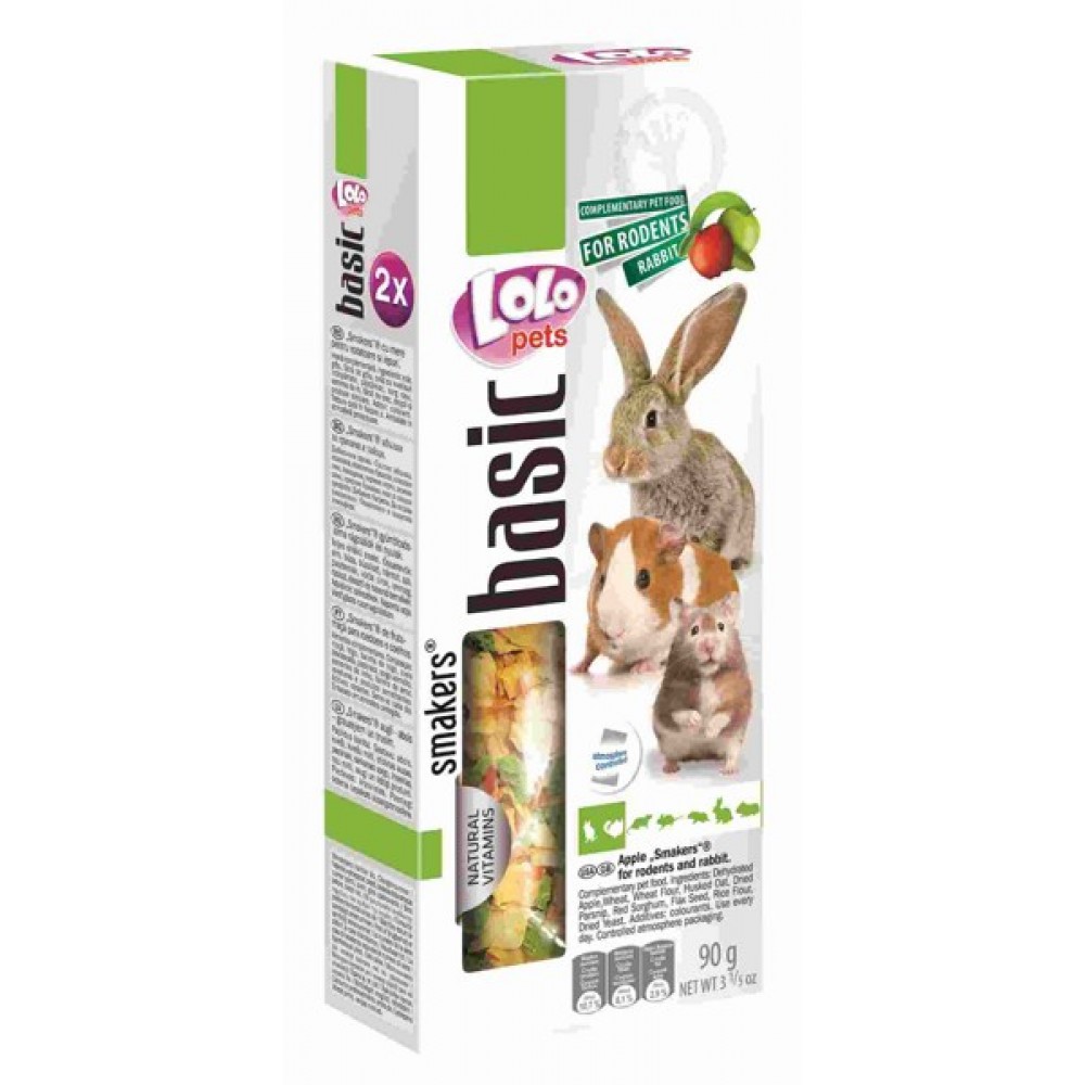 LOLO Pets Smakers с яблоком для грызунов и кроликов, 90 г (арт. LO 71114) LOLO Pets Smakers с яблоком для грызунов и кроликов, 90 г (арт. LO 71114)