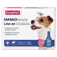 Beaphar IMMO Shield - капли от блох и клещей для собак мелких пород 1-15 кг. (арт. DAI13582)