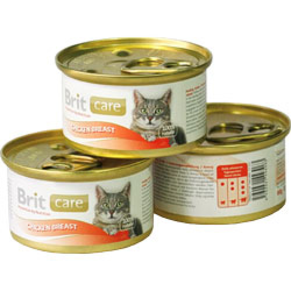 Консервы для кошек Brit Care Chicken Breast (куриная грудка), 80 г (арт. 100064) Консервы для кошек Brit Care Chicken Breast (куриная грудка), 80 г (арт. 100064)