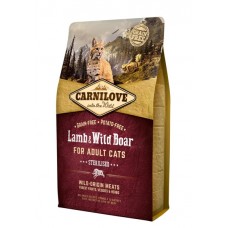 Carnilove Cat Lamb & Wild Boar – корм для стерилизованных кошек и кастрированных котов