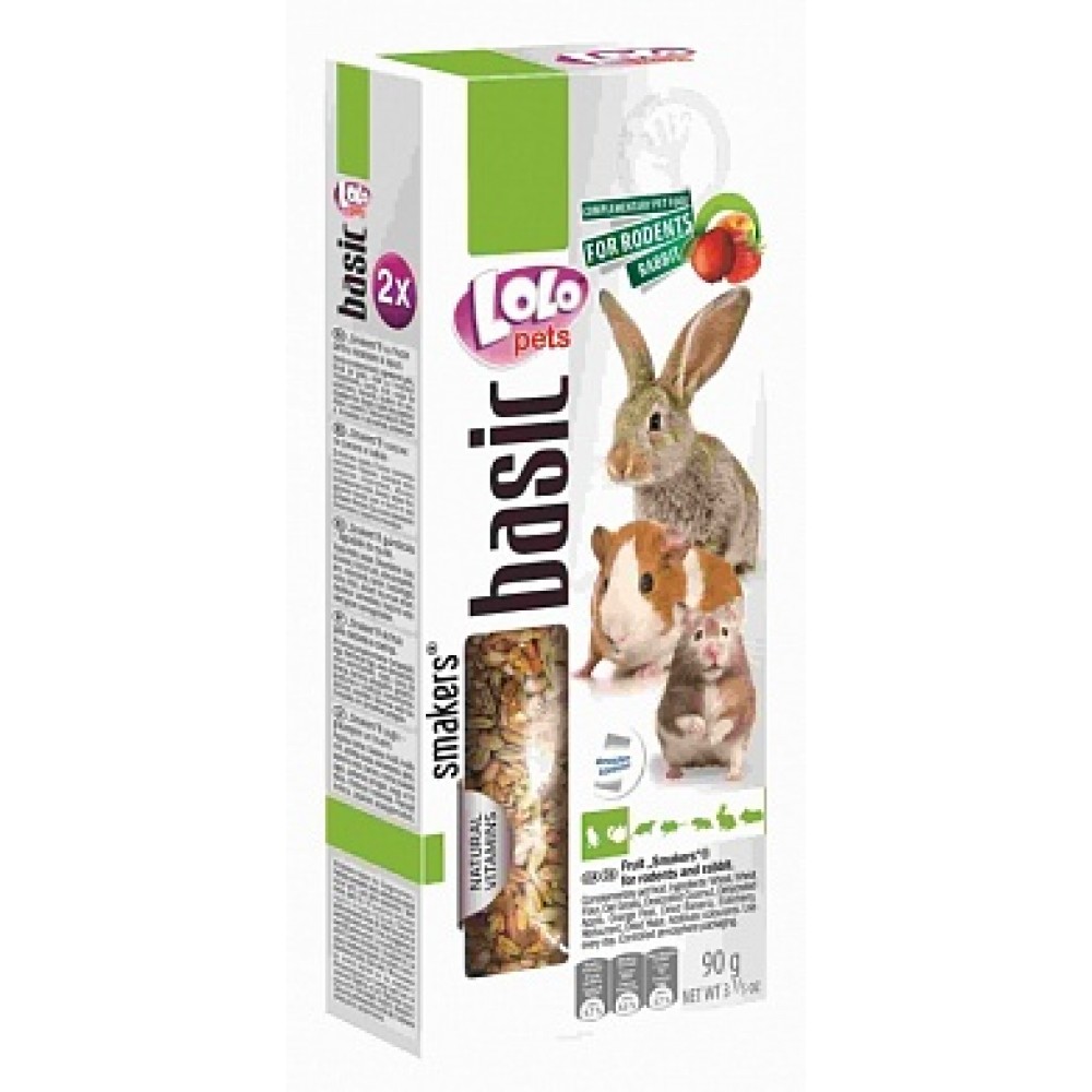 LOLO Pets Smakers с фруктами для грызунов и кролика (арт. LO 71107) LOLO Pets Smakers с фруктами для грызунов и кролика (арт. LO 71107)
