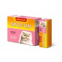 Биокапли антипаразитарные на холку Amstrel Spot-on для кошек и котят, 1 флакон/1 мл (арт. TYZ EVC038)