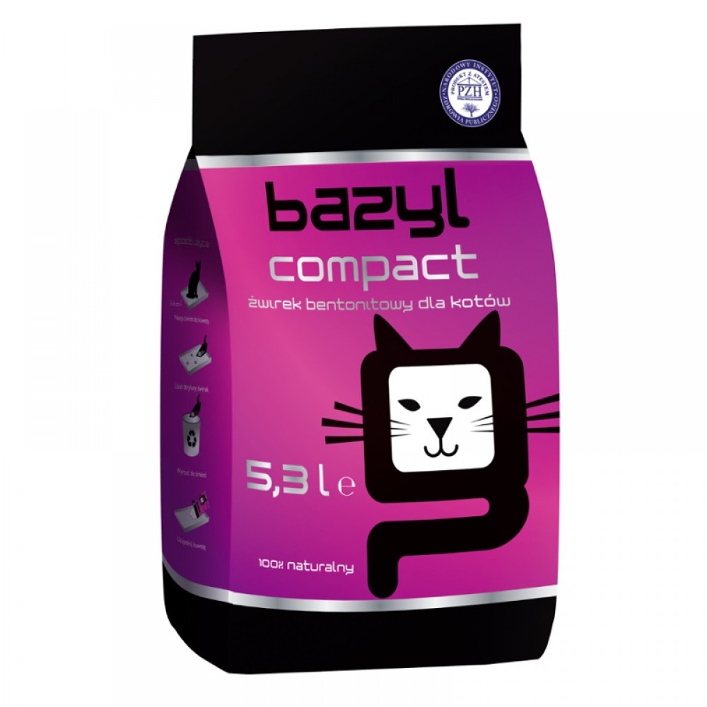 BAZYL Compact наполнитель бентонитовый для кошачьего туалета комкующийся BAZYL Compact наполнитель бентонитовый для кошачьего туалета комкующийся