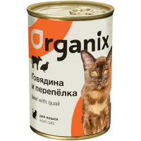 Organix влажный корм для кошек (говядина и перепелка)