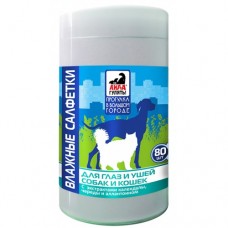 Влажные салфетки Айда гулять д/глаз и ушей для собак (уп. 80 шт)