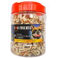 Лакомство для собак Узелки из утиного филе и сурими For Friends, 500 гр. (арт. TUZ554)